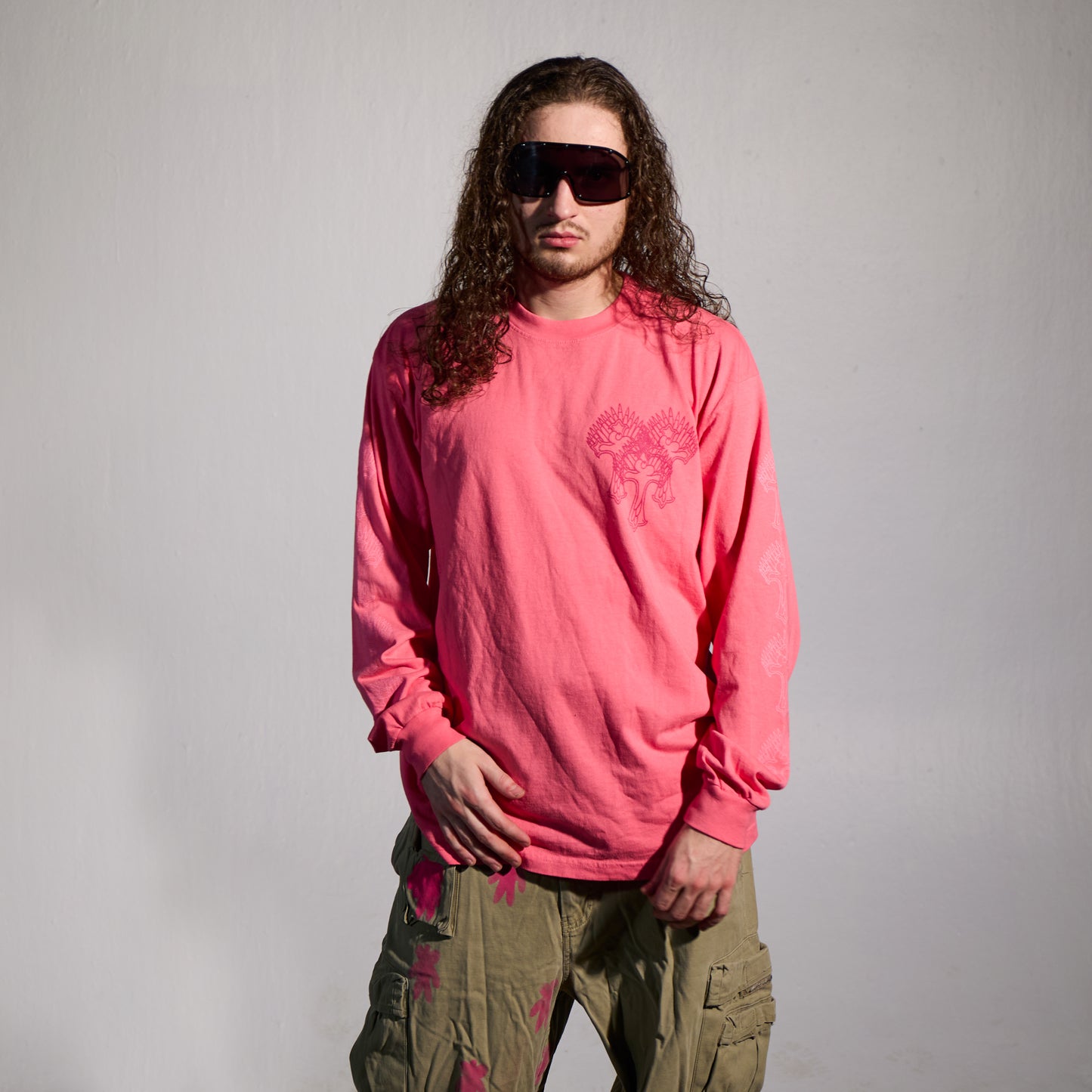 Cross Frnd Long Sleeve Pink