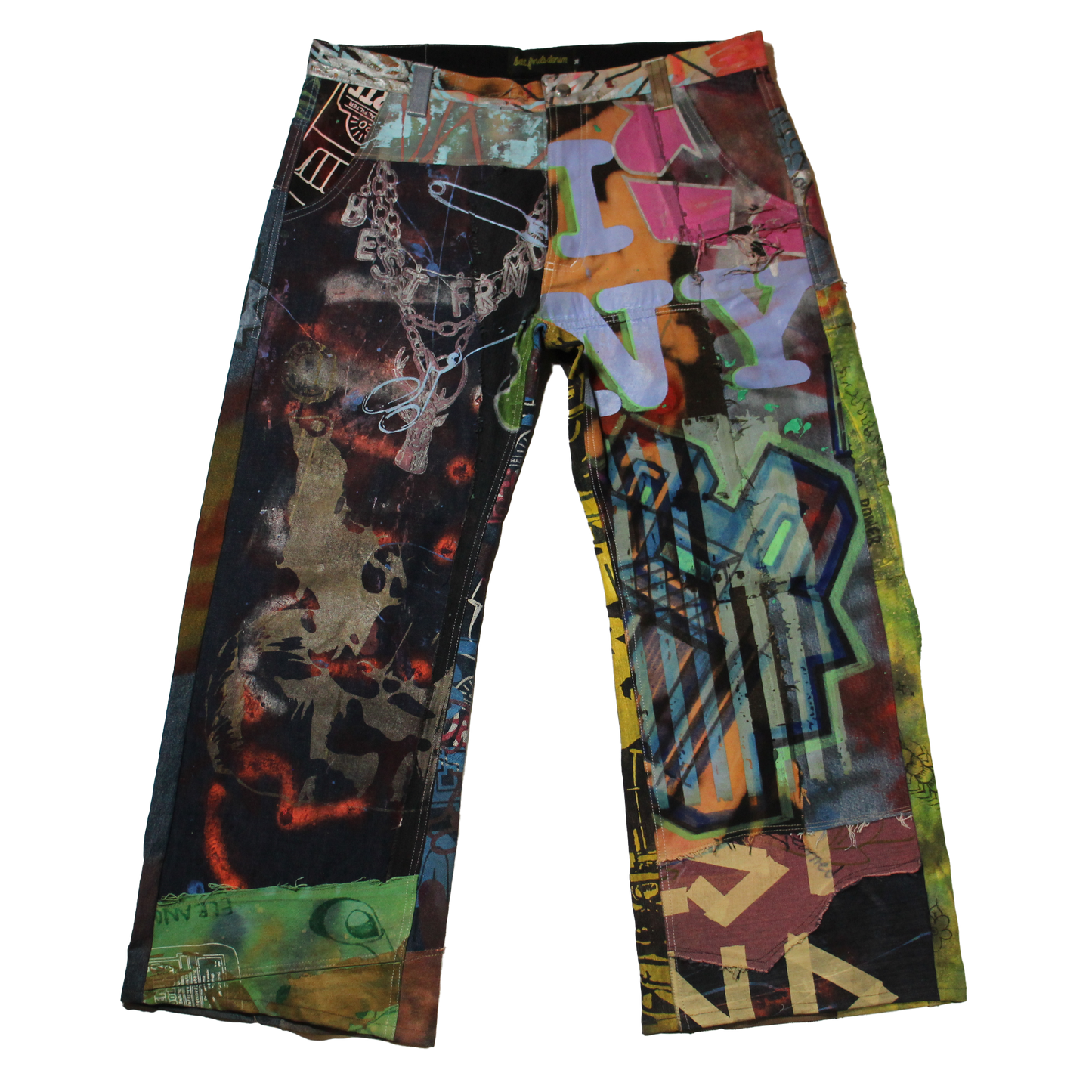 Best Frnds Denim Patchwork Pants #9 (38)