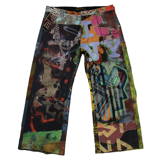 Best Frnds Denim Patchwork Pants #9 (38)