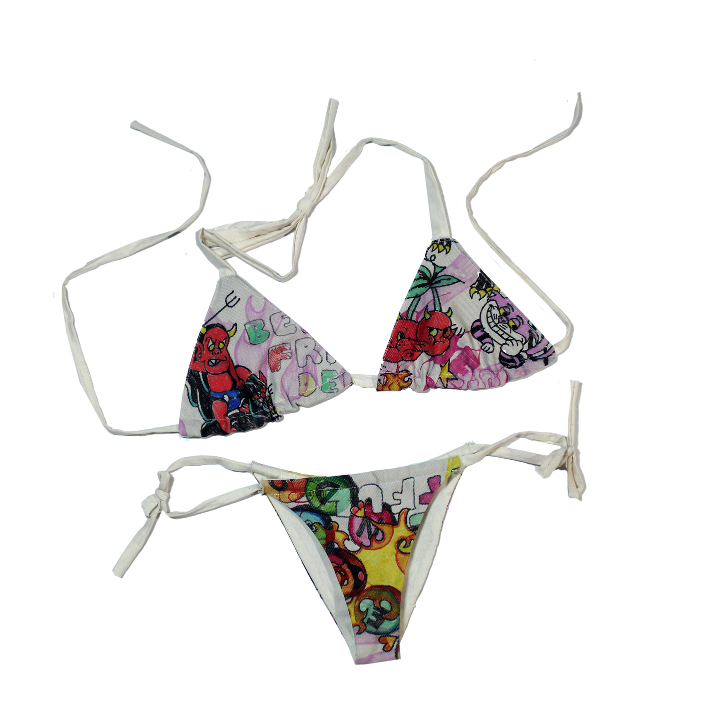 Hand Drawn Bikini Set