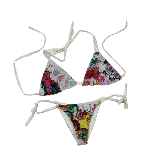 Hand Drawn Bikini Set