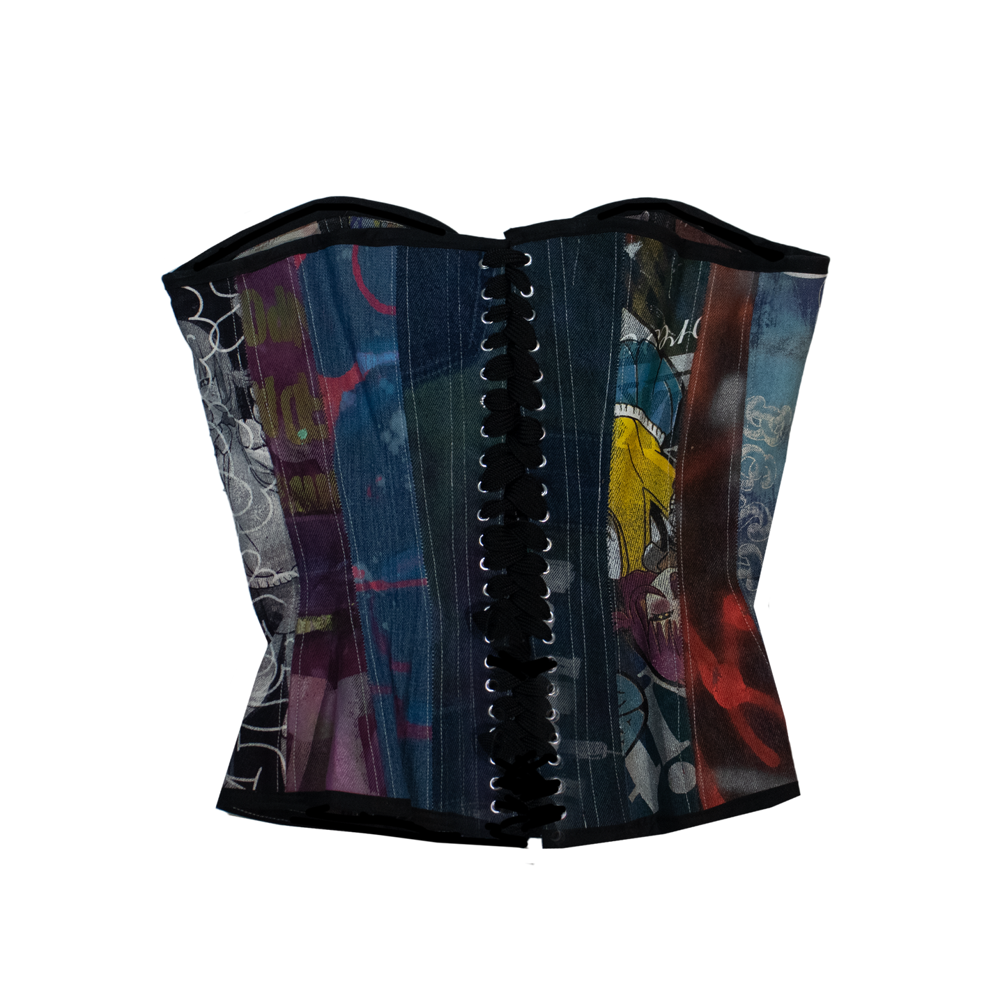 Denim Patchwork Corset