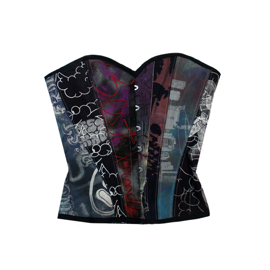 Denim Patchwork Corset