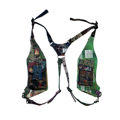 Patchwork Denim Crossbody Holster