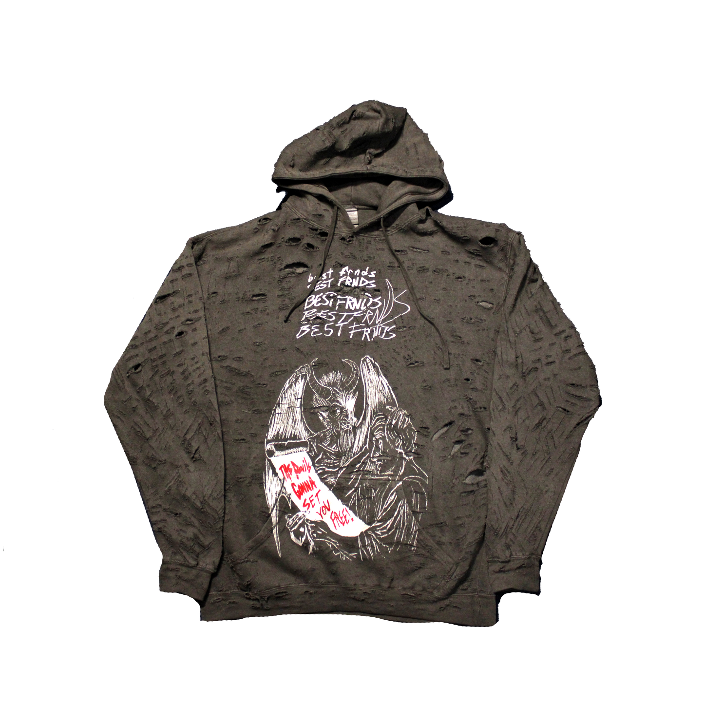 "Devils Taxes" Thrashed Hoodie