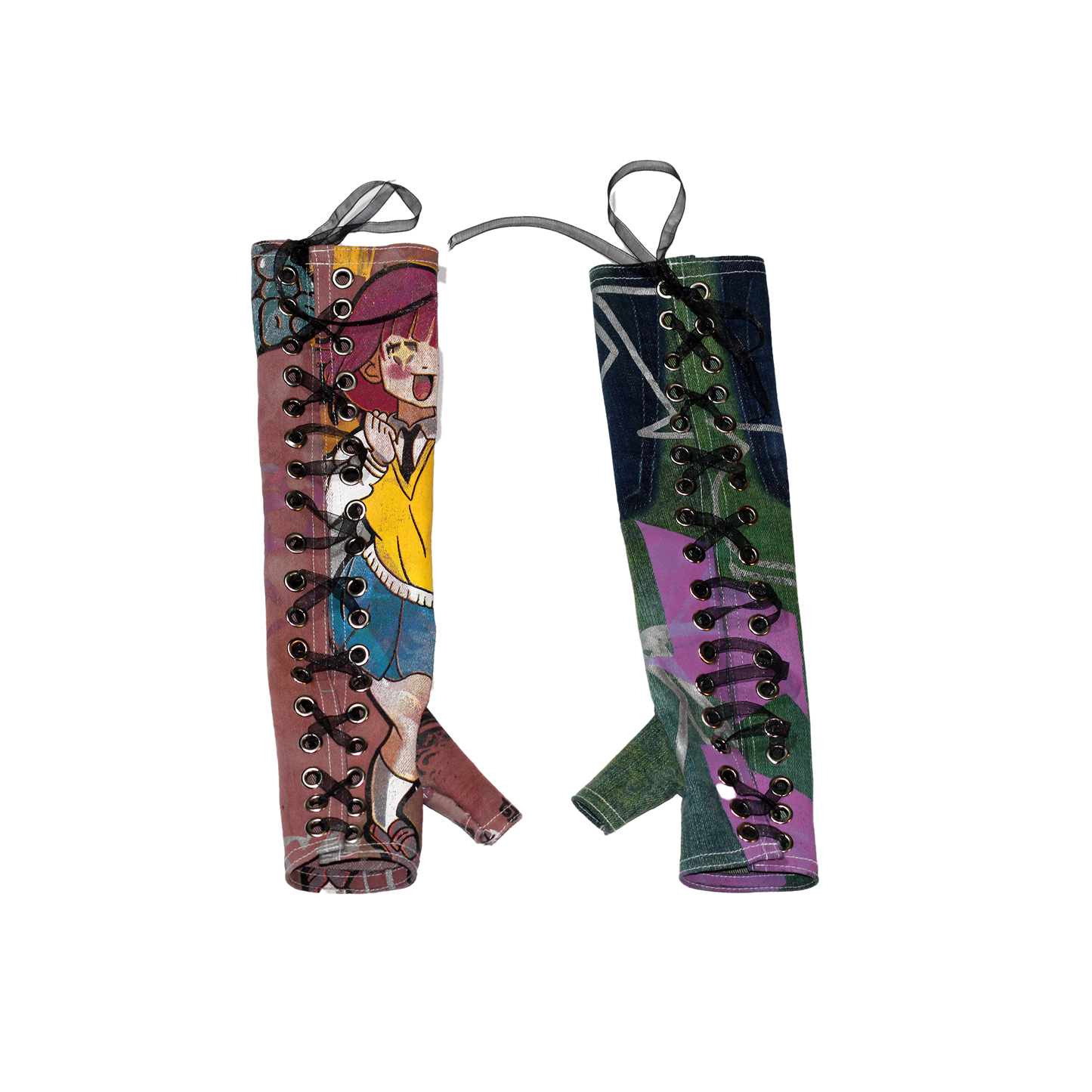 Denim Fingerless Gloves