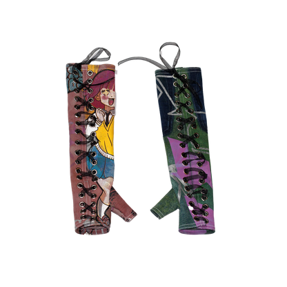 Denim Fingerless Gloves