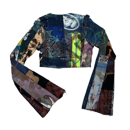 Denim Removable Flare Sleeve Vest