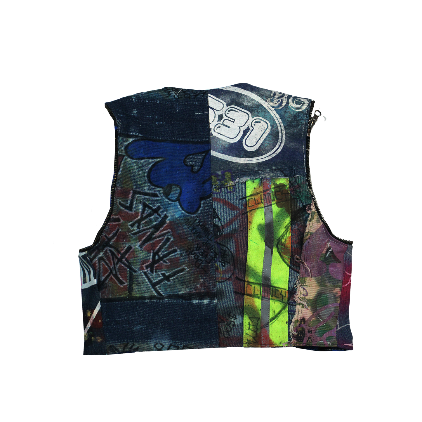 Denim Removable Flare Sleeve Vest