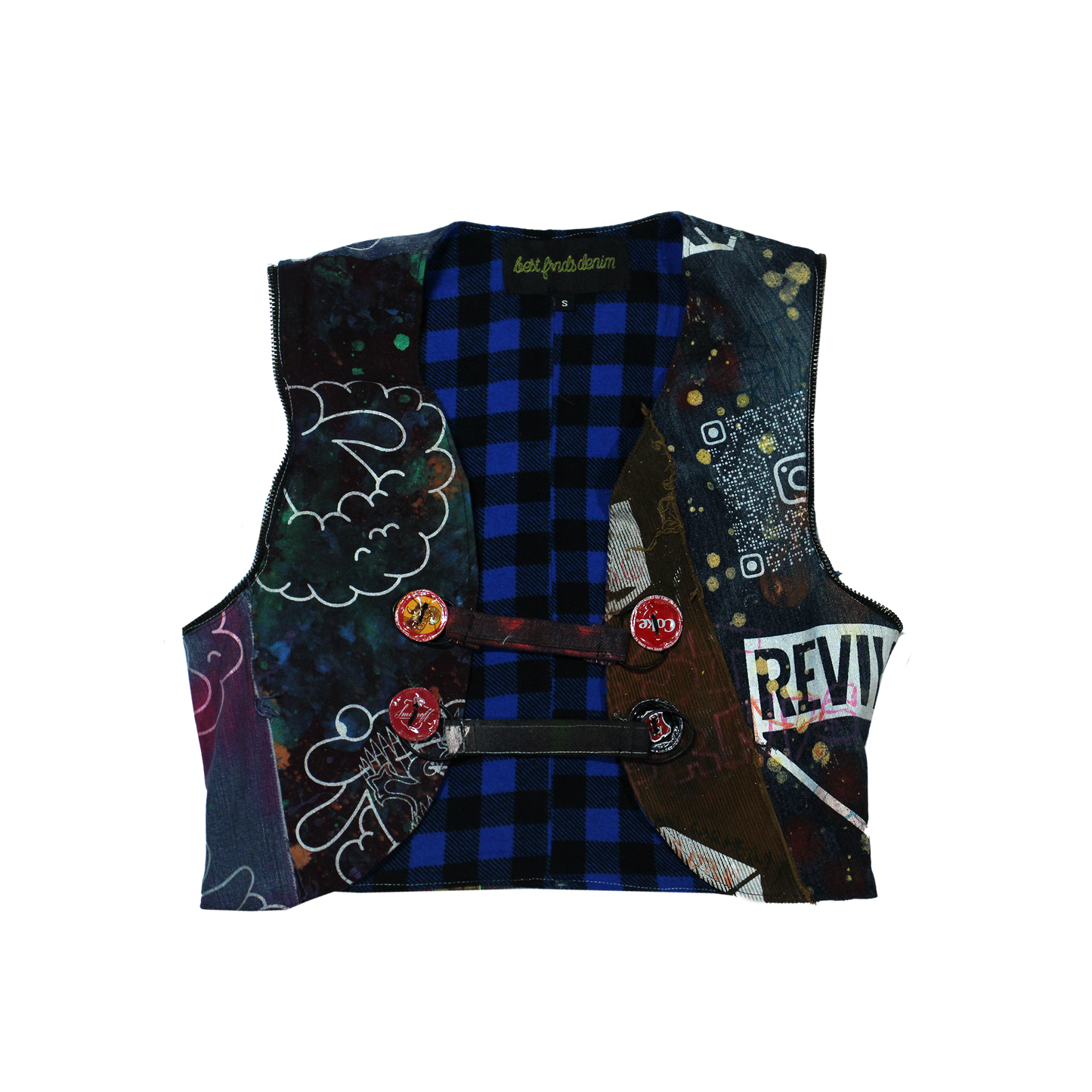 Denim Removable Flare Sleeve Vest