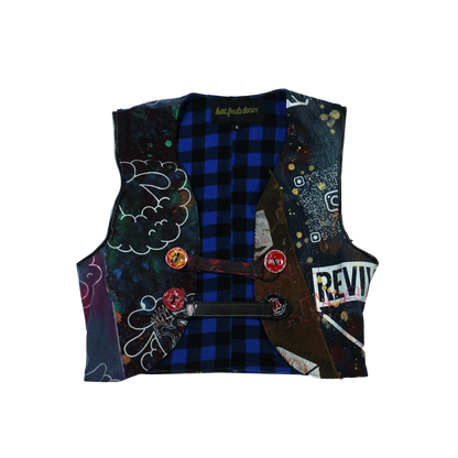 Denim Removable Flare Sleeve Vest