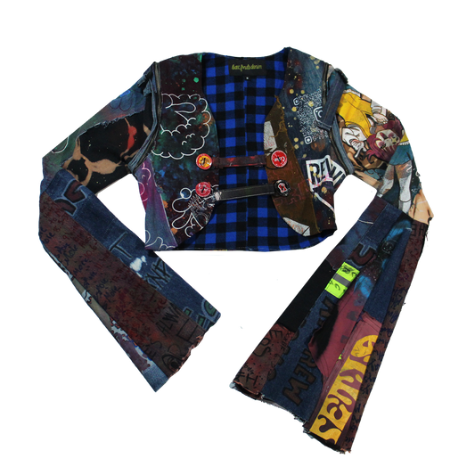 Denim Removable Flare Sleeve Vest