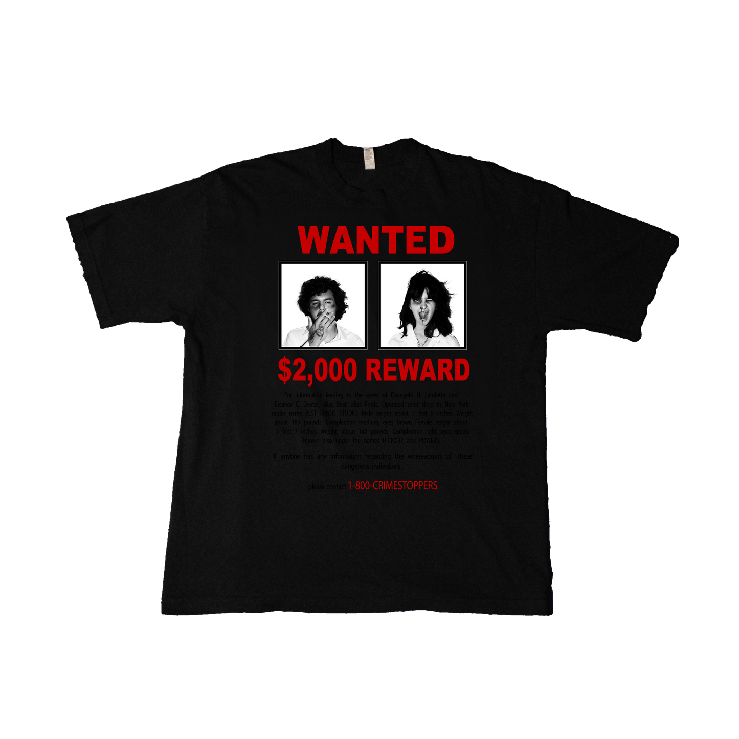 "Wanted" Black T-shirt (Preorder)