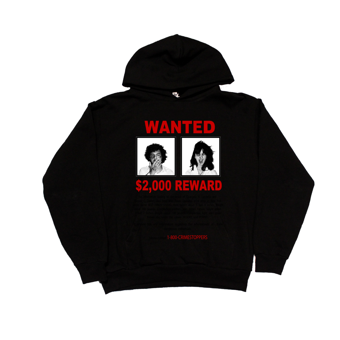 "Wanted" Black Hoodie (Preorder)