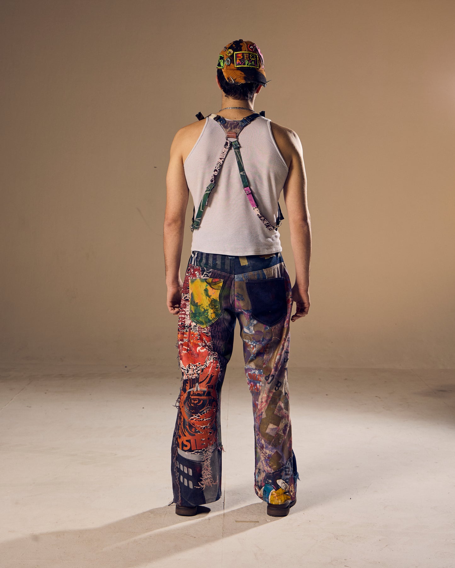 Patchwork Denim Crossbody Holster