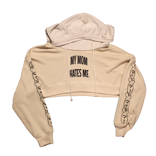 "My Mom Hates Me" Cropped Hoodie