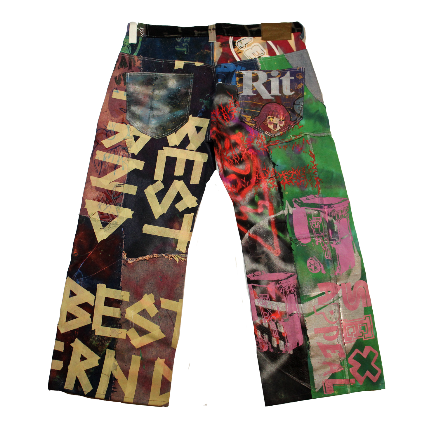 Best Frnds Denim Patchwork Pants #14 (40)