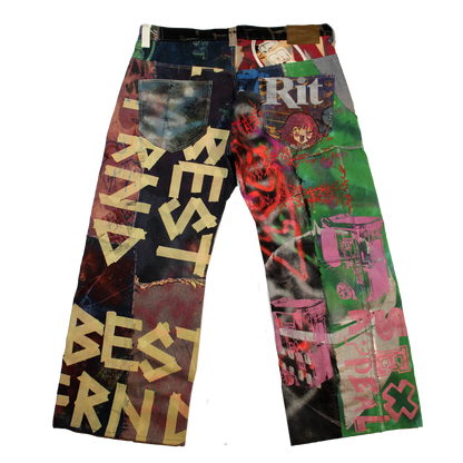 Best Frnds Denim Patchwork Pants #14 (40)