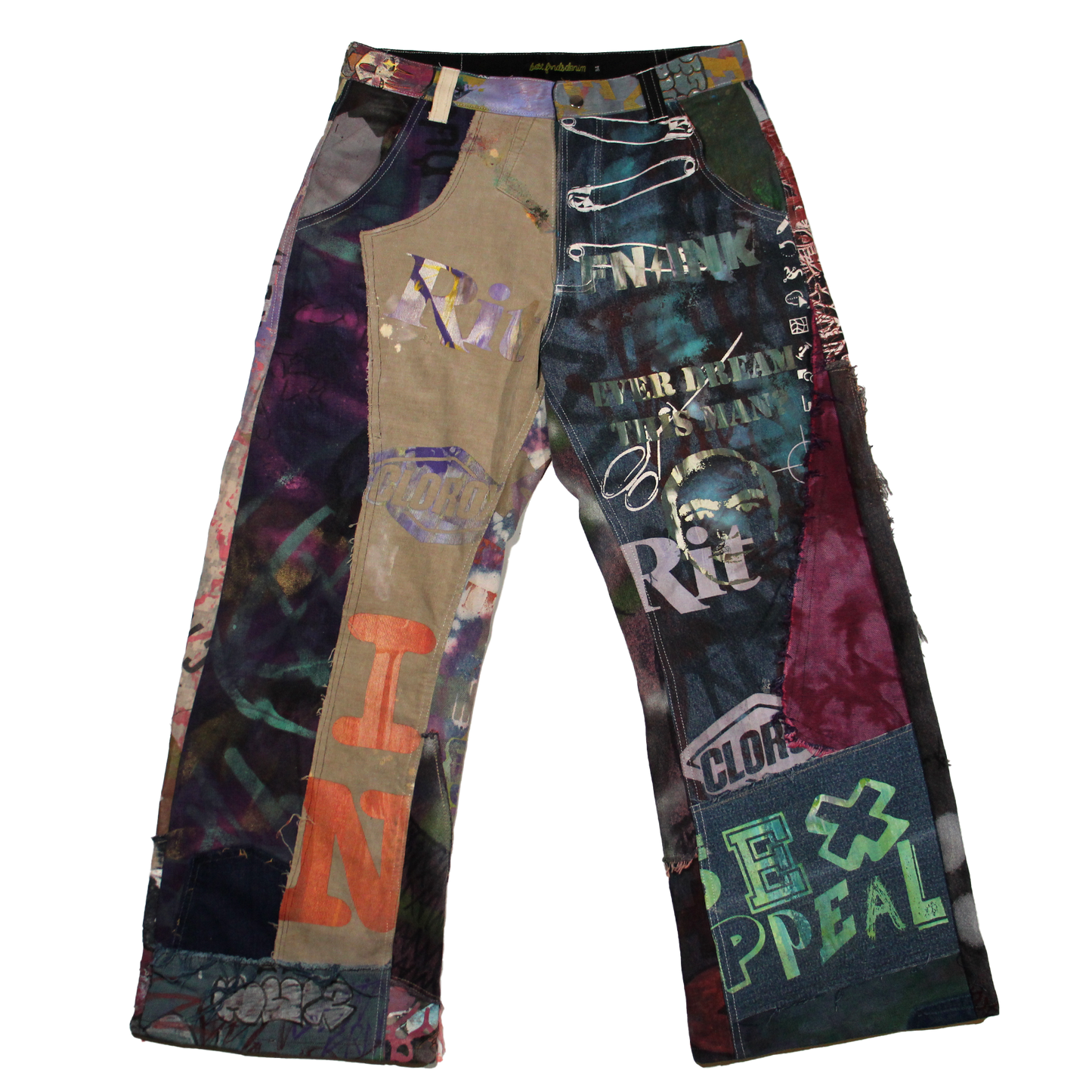 Best Frnds Denim Patchwork Pants #7 (34)