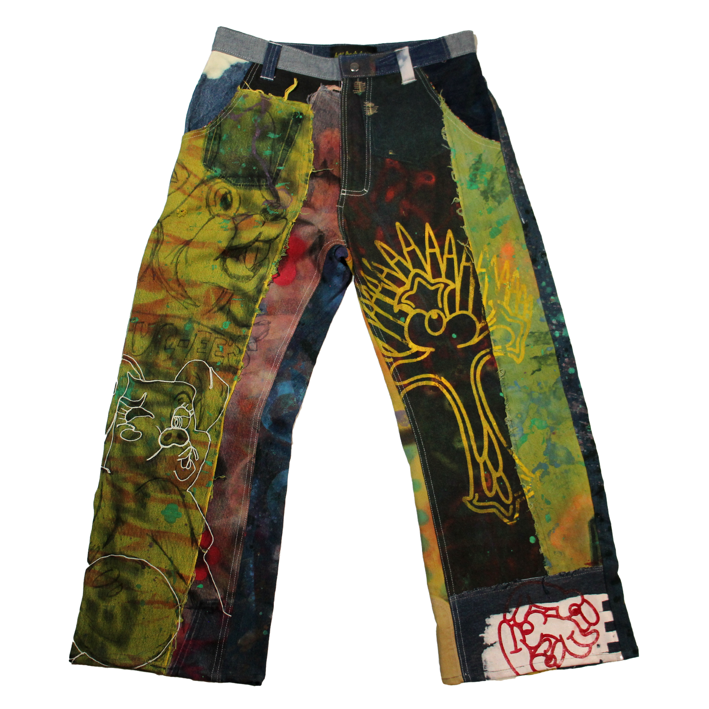 Best Frnds Denim Patchwork Pants #3 (32)