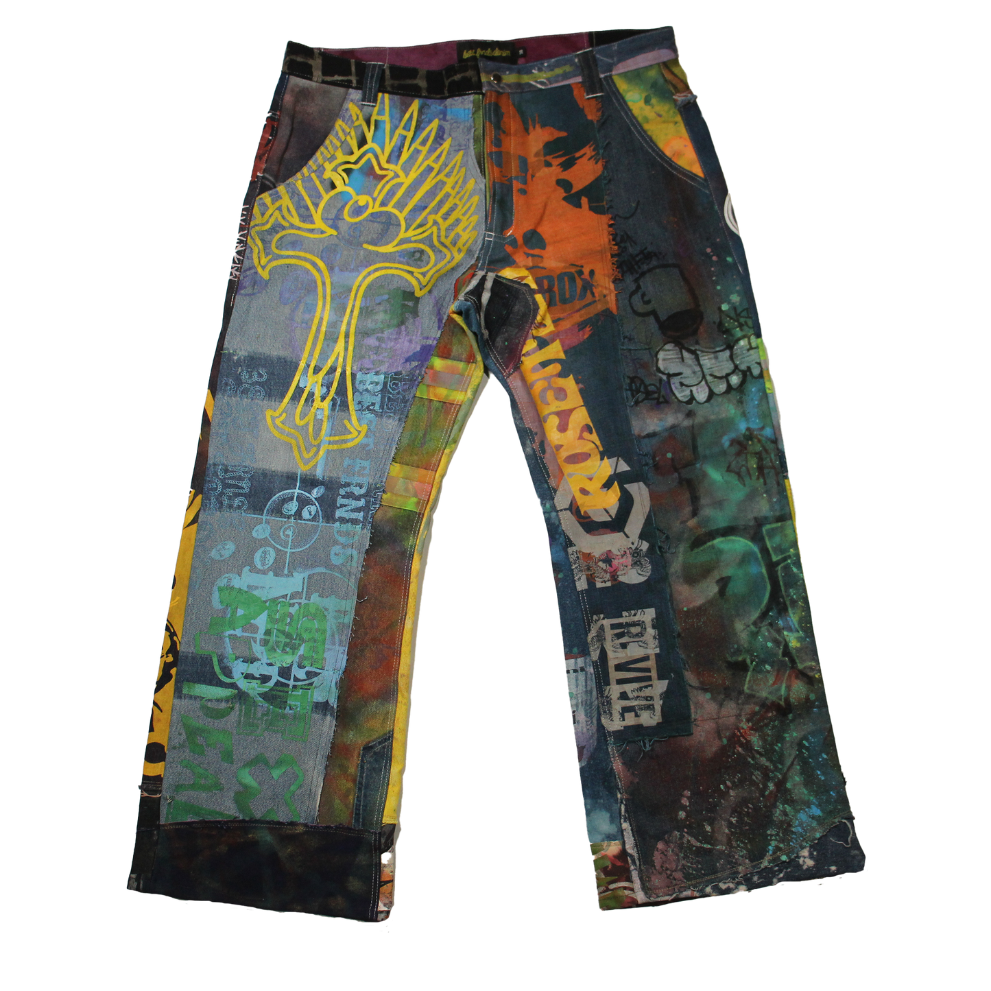 Best Frnds Denim Patchwork Pants #8 (38)