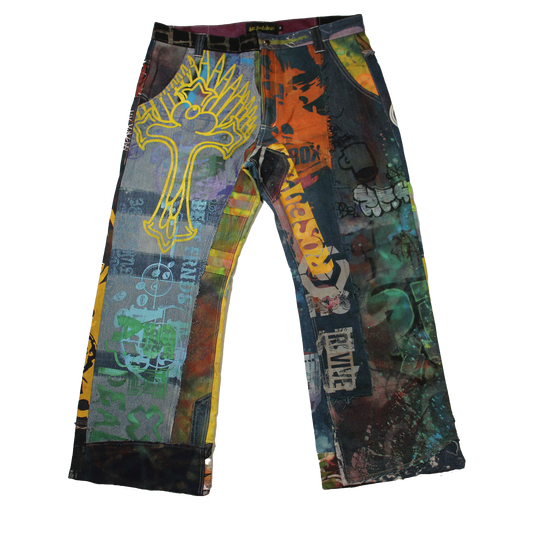 Best Frnds Denim Patchwork Pants #8 (38)