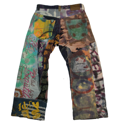 Best Frnds Denim Patchwork Pants #5 (34)