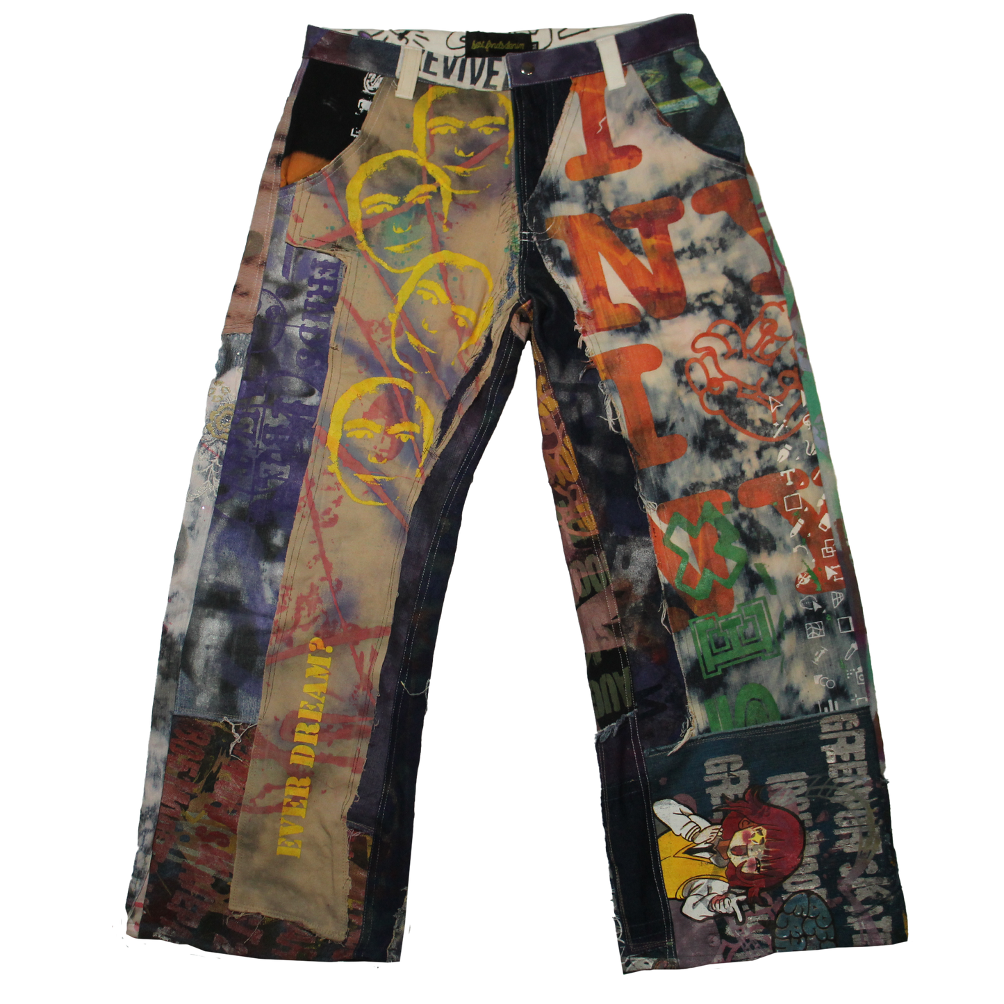 Best Frnds Denim Patchwork Pants #5 (34)