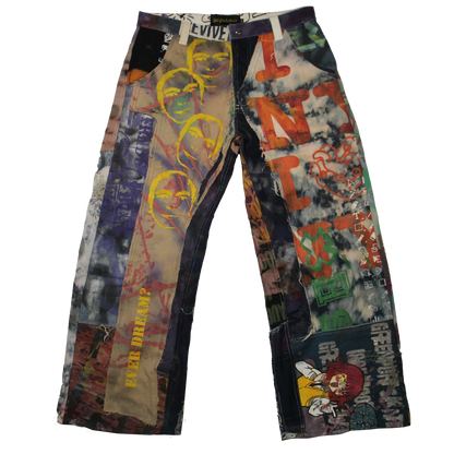 Best Frnds Denim Patchwork Pants #5 (34)