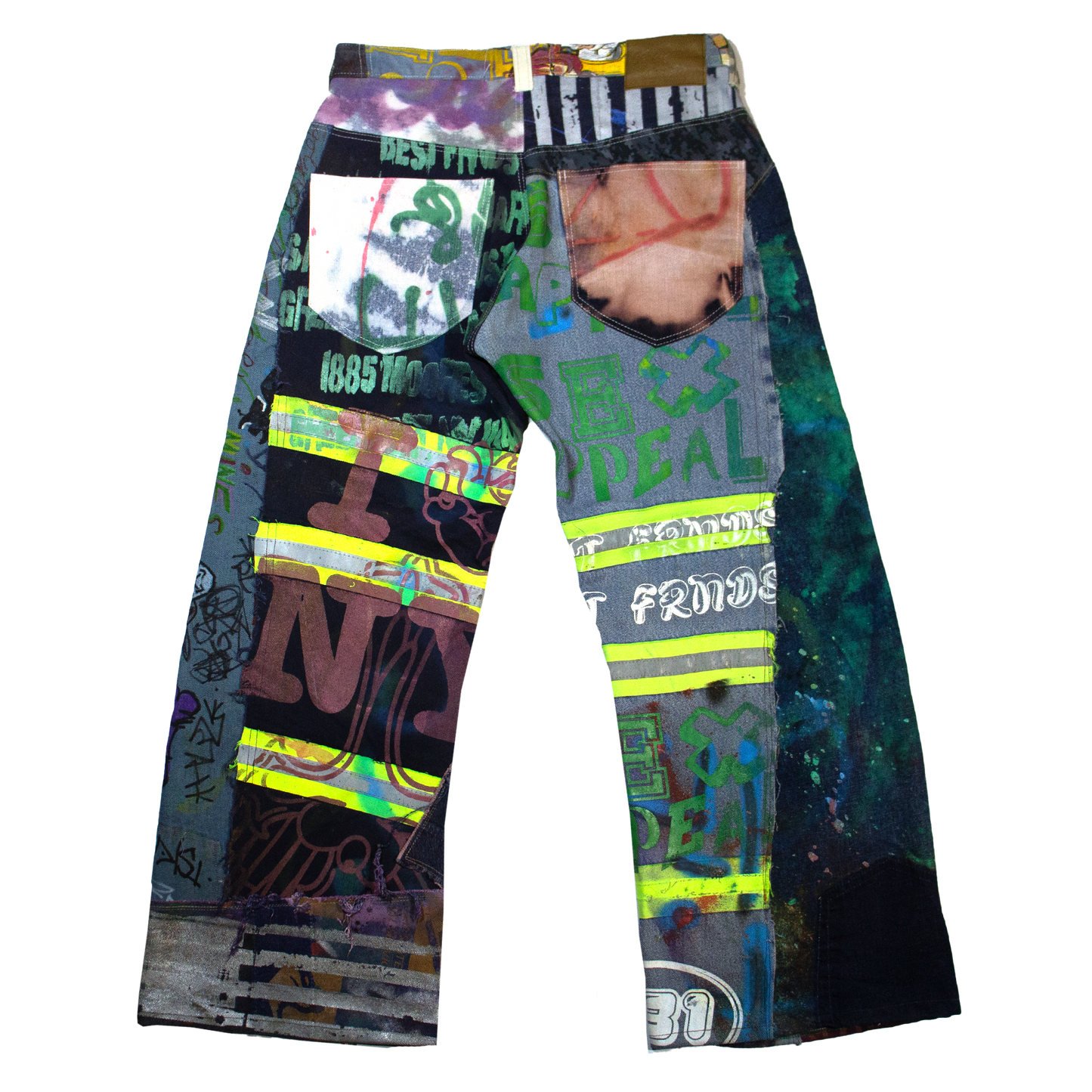 Best Frnds Denim Patchwork Pants #6 (34)