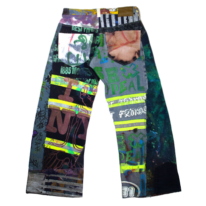 Best Frnds Denim Patchwork Pants #6 (34)