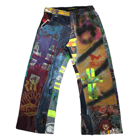 Best Frnds Denim Patchwork Pants #6 (34)