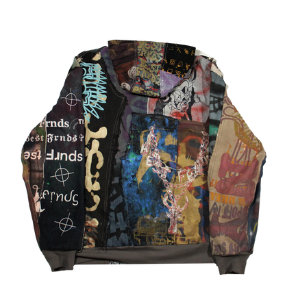 Denim Patchwork Work Jacket