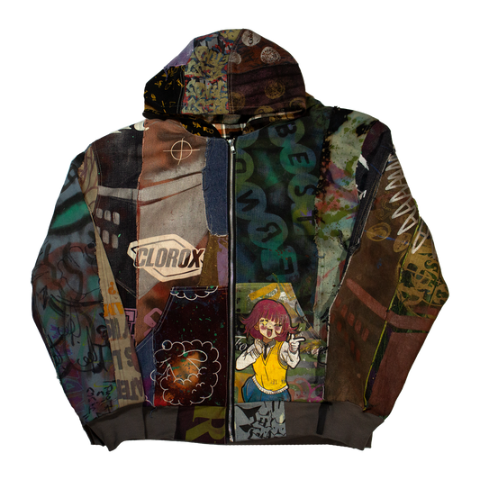 Denim Patchwork Work Jacket